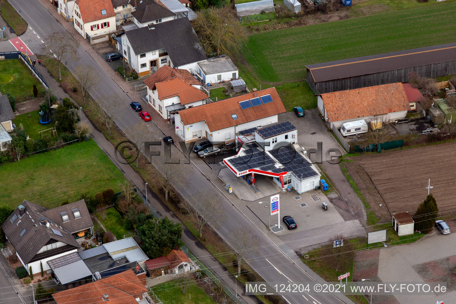 ESSO gas station in Rheinzabern in the state Rhineland-Palatinate, Germany