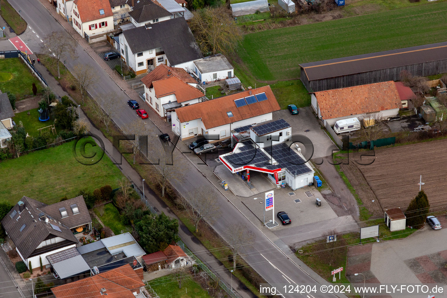 ESSO gas station in Rheinzabern in the state Rhineland-Palatinate, Germany