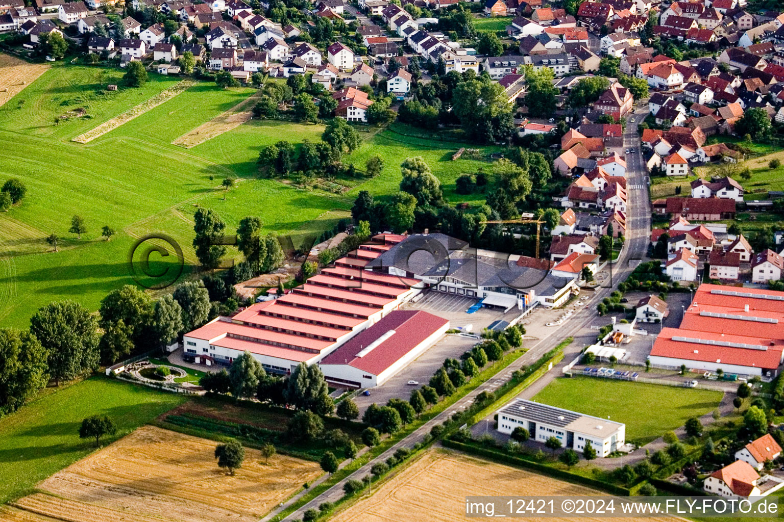 Vogelsitz GmbH, Kleinsteinbacherstrasse 44 in the district Stupferich in Karlsruhe in the state Baden-Wuerttemberg, Germany from a drone