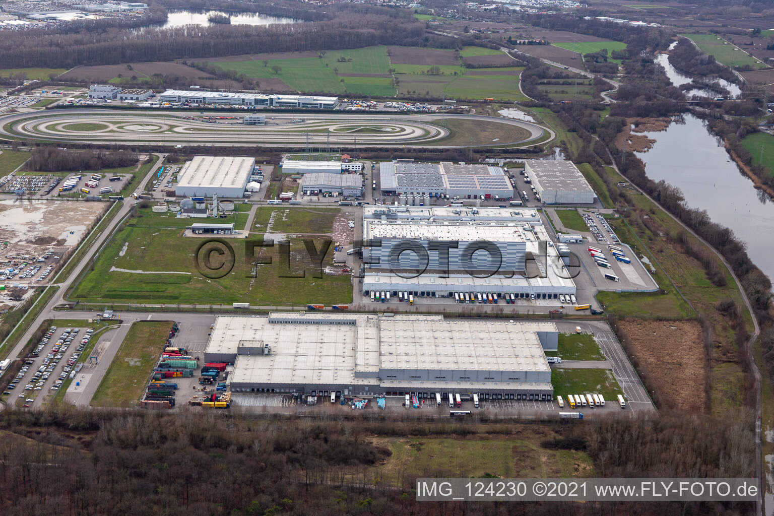 Oberwald industrial estate in Jockgrim in the state Rhineland-Palatinate, Germany