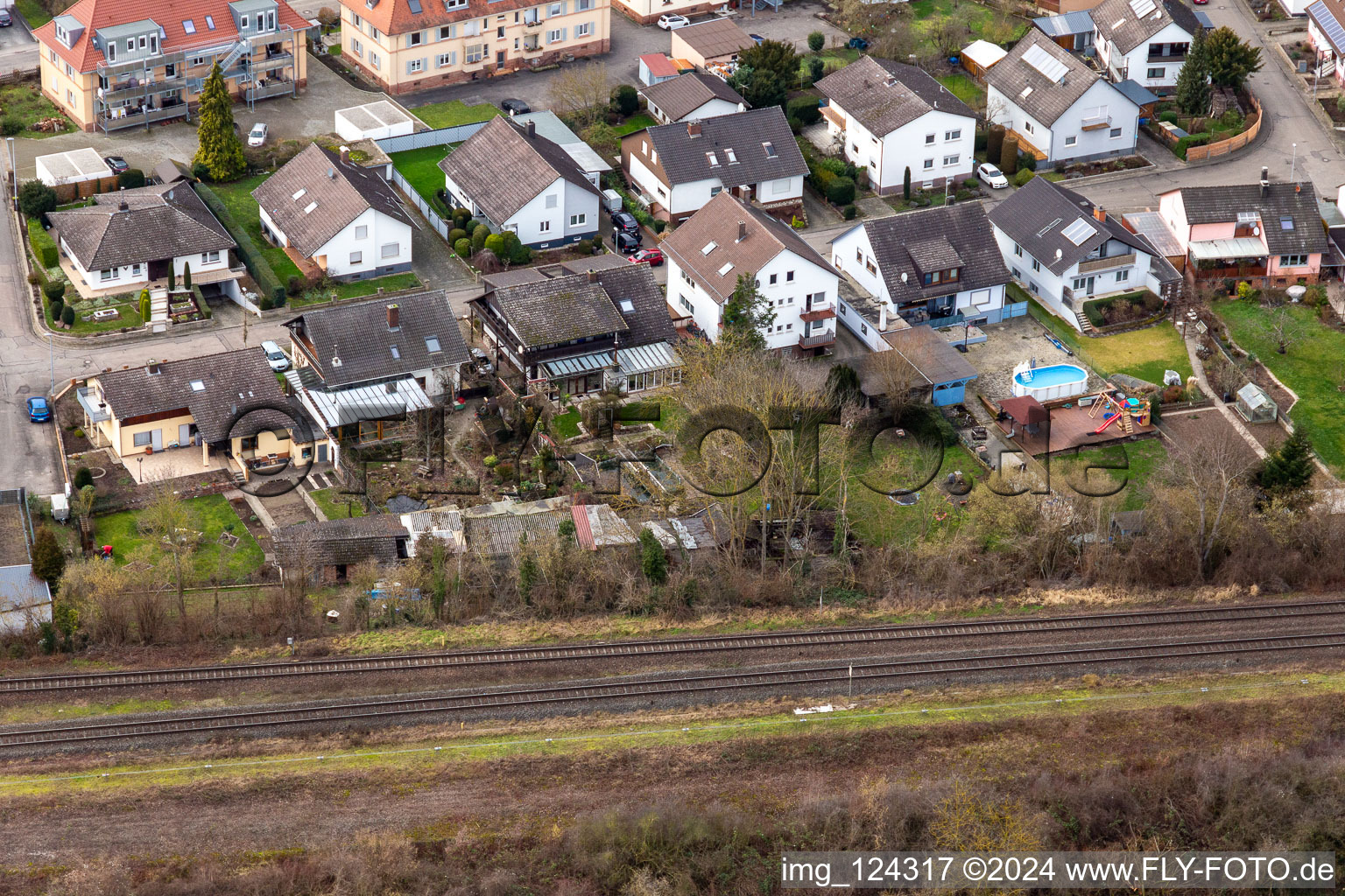 Aerial photograpy of In the rose garden in Winden in the state Rhineland-Palatinate, Germany