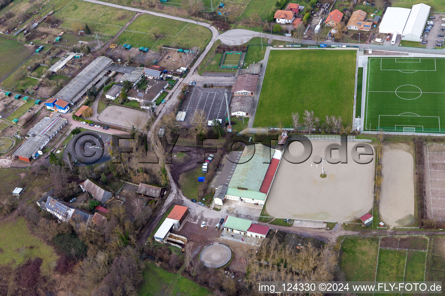 Aerial photograpy of Riding and driving club eV in the district Billigheim in Billigheim-Ingenheim in the state Rhineland-Palatinate, Germany