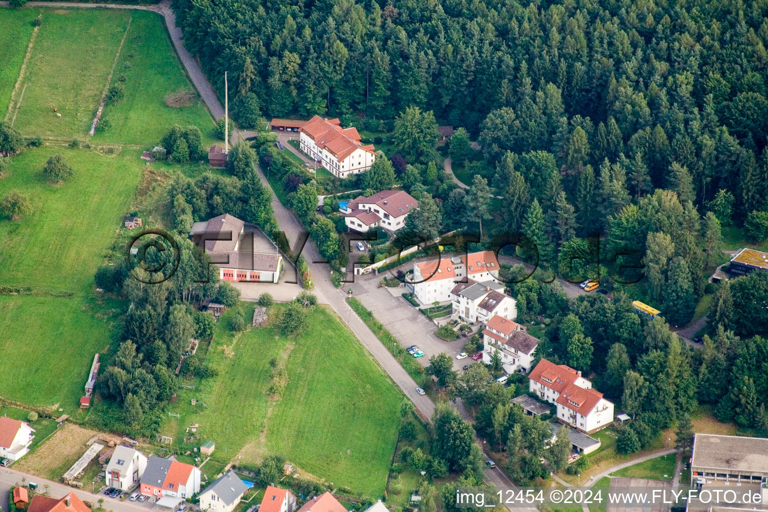 Fire department. End of Ittersbacherstr in the district Langensteinbach in Karlsbad in the state Baden-Wuerttemberg, Germany