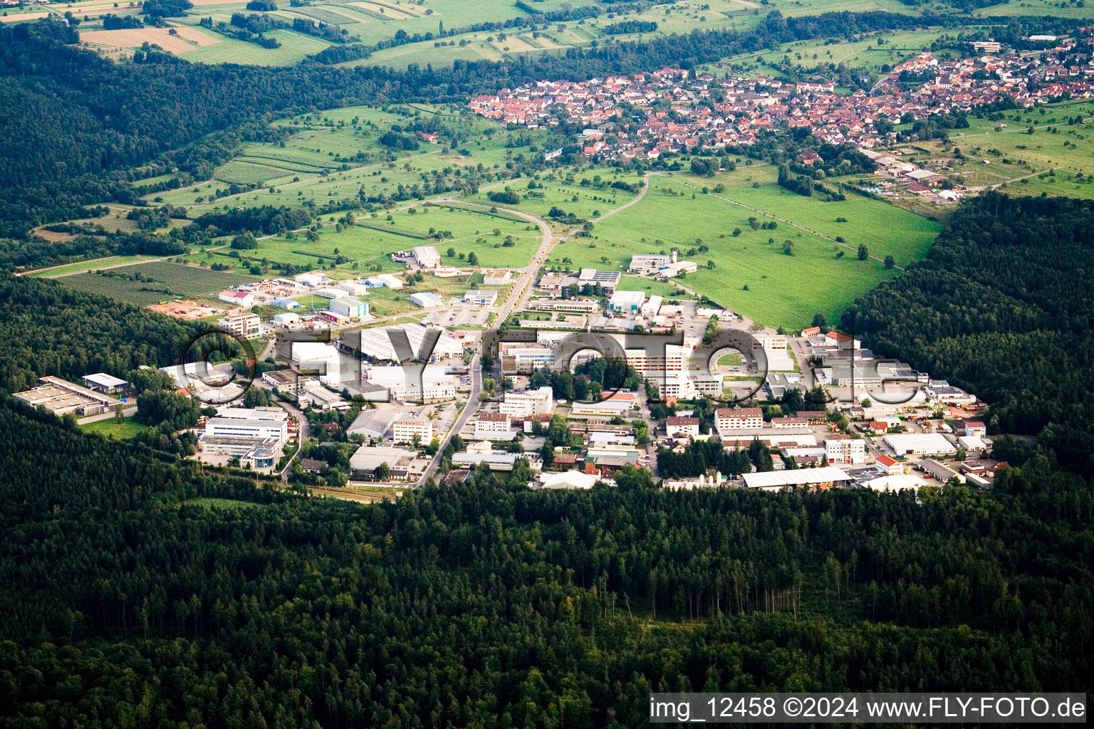 Ittersbach, industrial area in the district Im Stockmädle in Karlsbad in the state Baden-Wuerttemberg, Germany