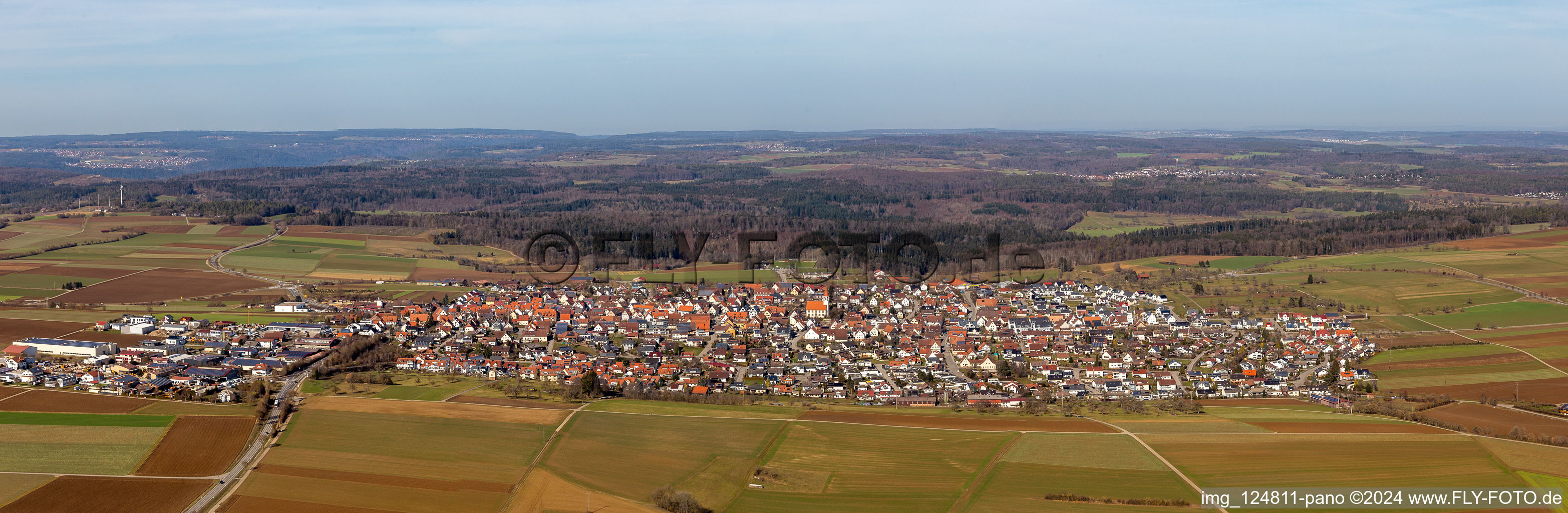 City area with outside districts and inner city area in in the state Baden-Wuerttemberg, Germany