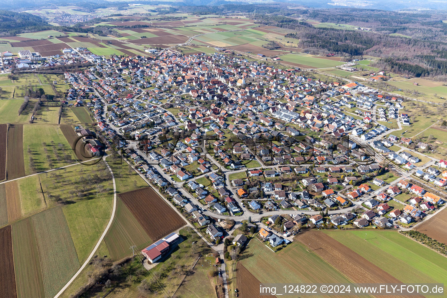 City area with outside districts and inner city area in in the state Baden-Wuerttemberg, Germany