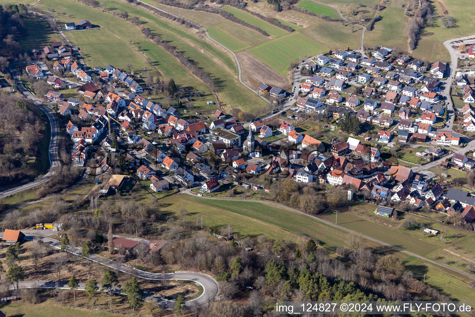 District Dachtel in Aidlingen in the state Baden-Wuerttemberg, Germany