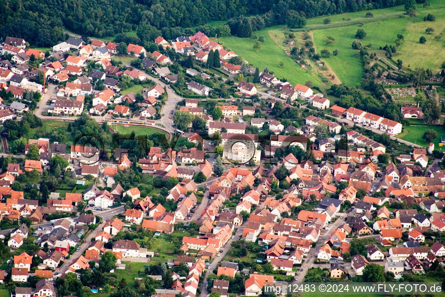 District Ittersbach in Karlsbad in the state Baden-Wuerttemberg, Germany