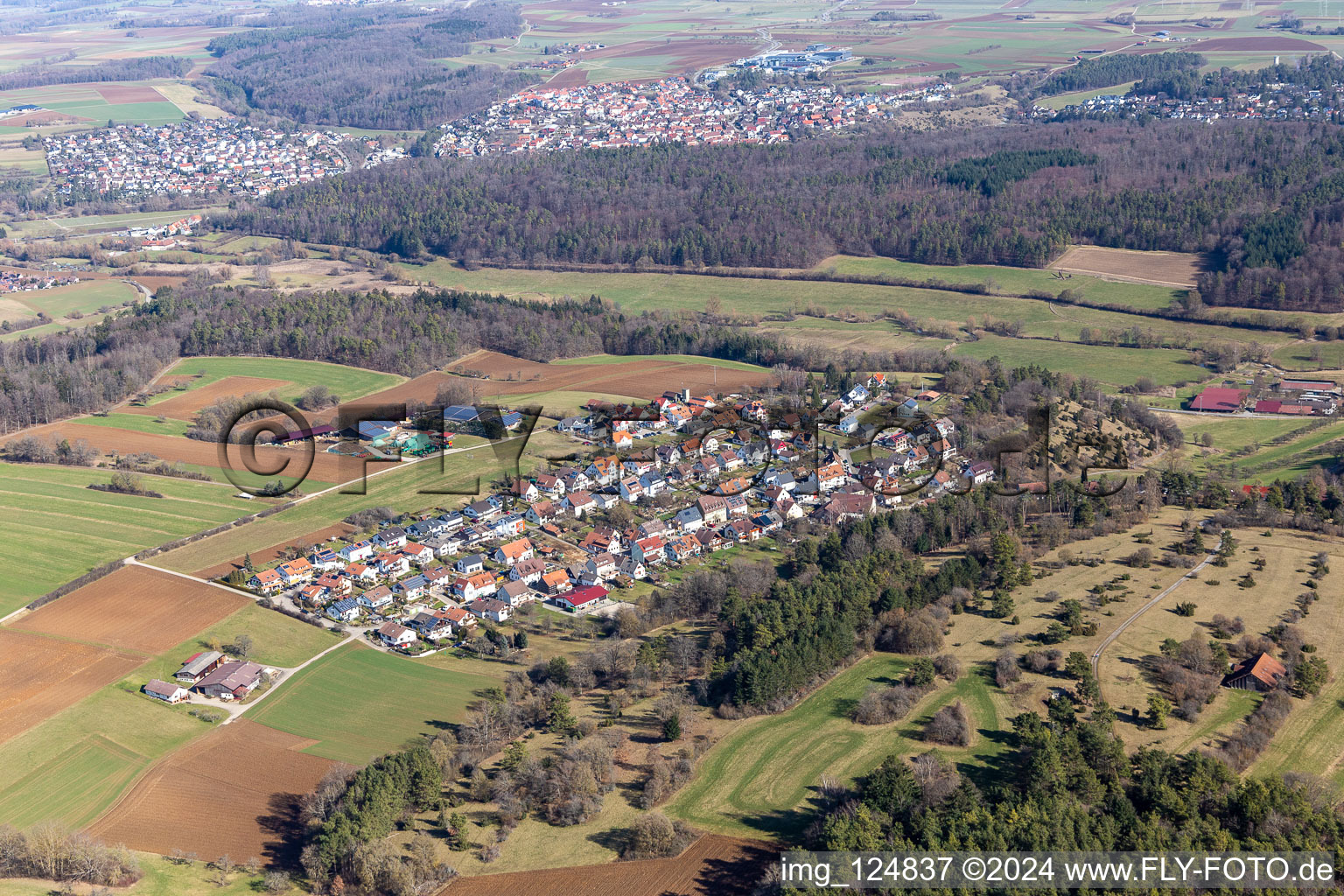 District Lehenweiler in Aidlingen in the state Baden-Wuerttemberg, Germany