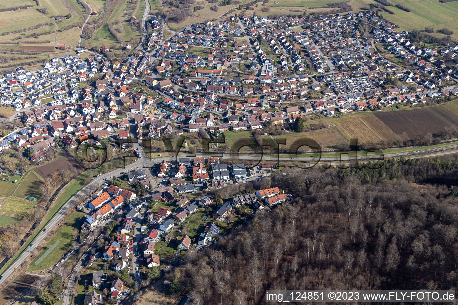 Aerial photograpy of Weil der Stadt in the state Baden-Wuerttemberg, Germany