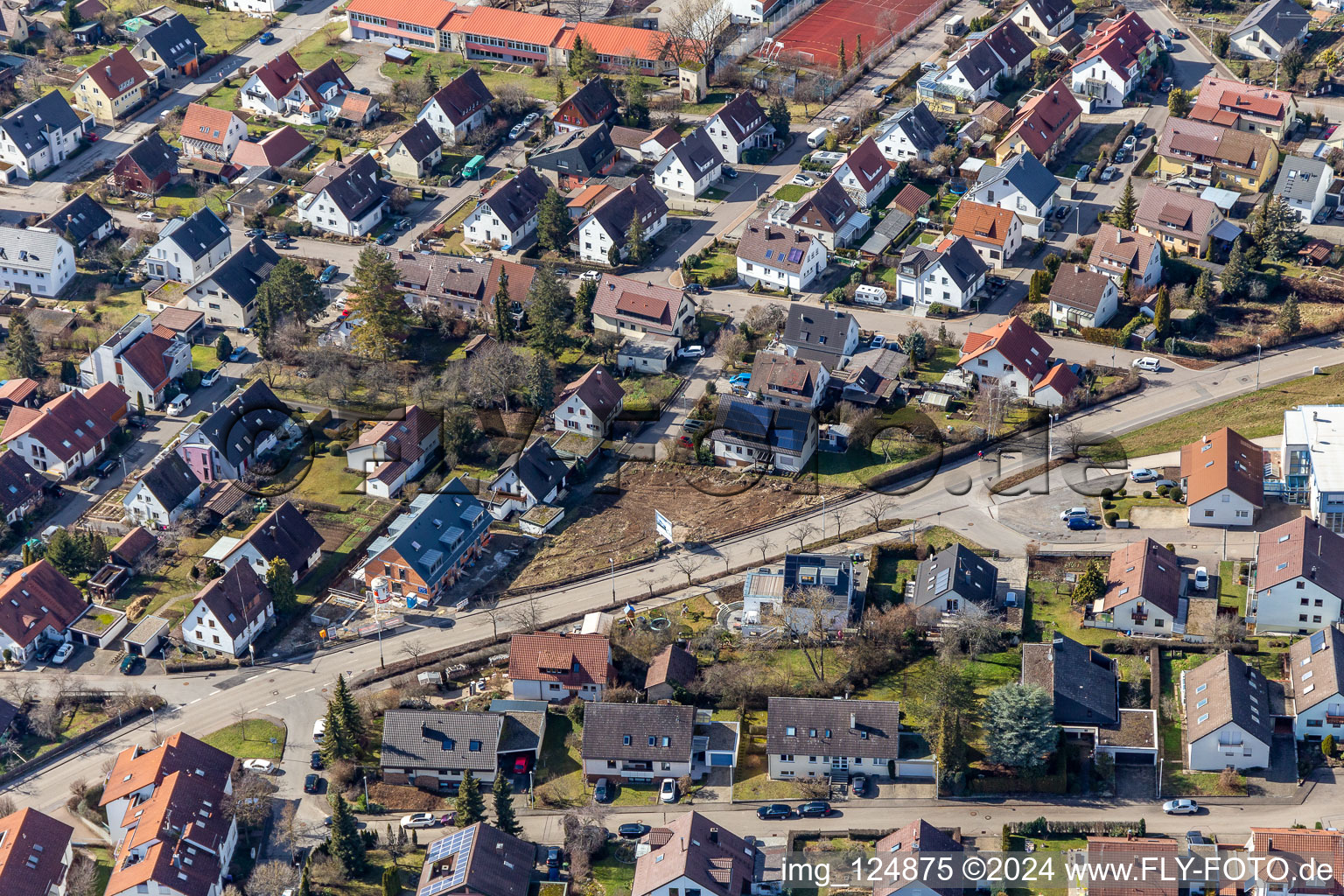 District Malmsheim in Renningen in the state Baden-Wuerttemberg, Germany out of the air