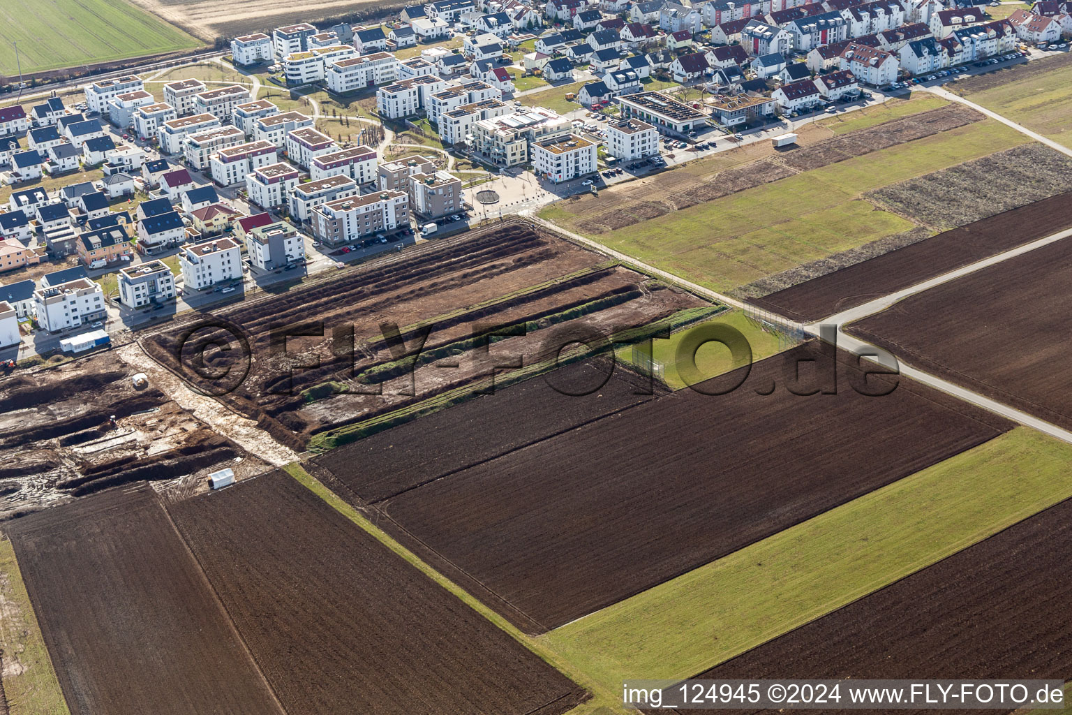 Drone image of Renningen in the state Baden-Wuerttemberg, Germany