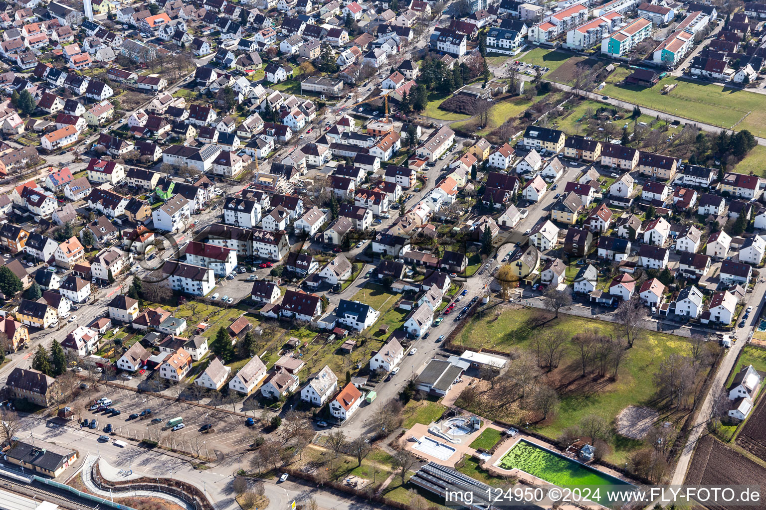 Renningen in the state Baden-Wuerttemberg, Germany from a drone