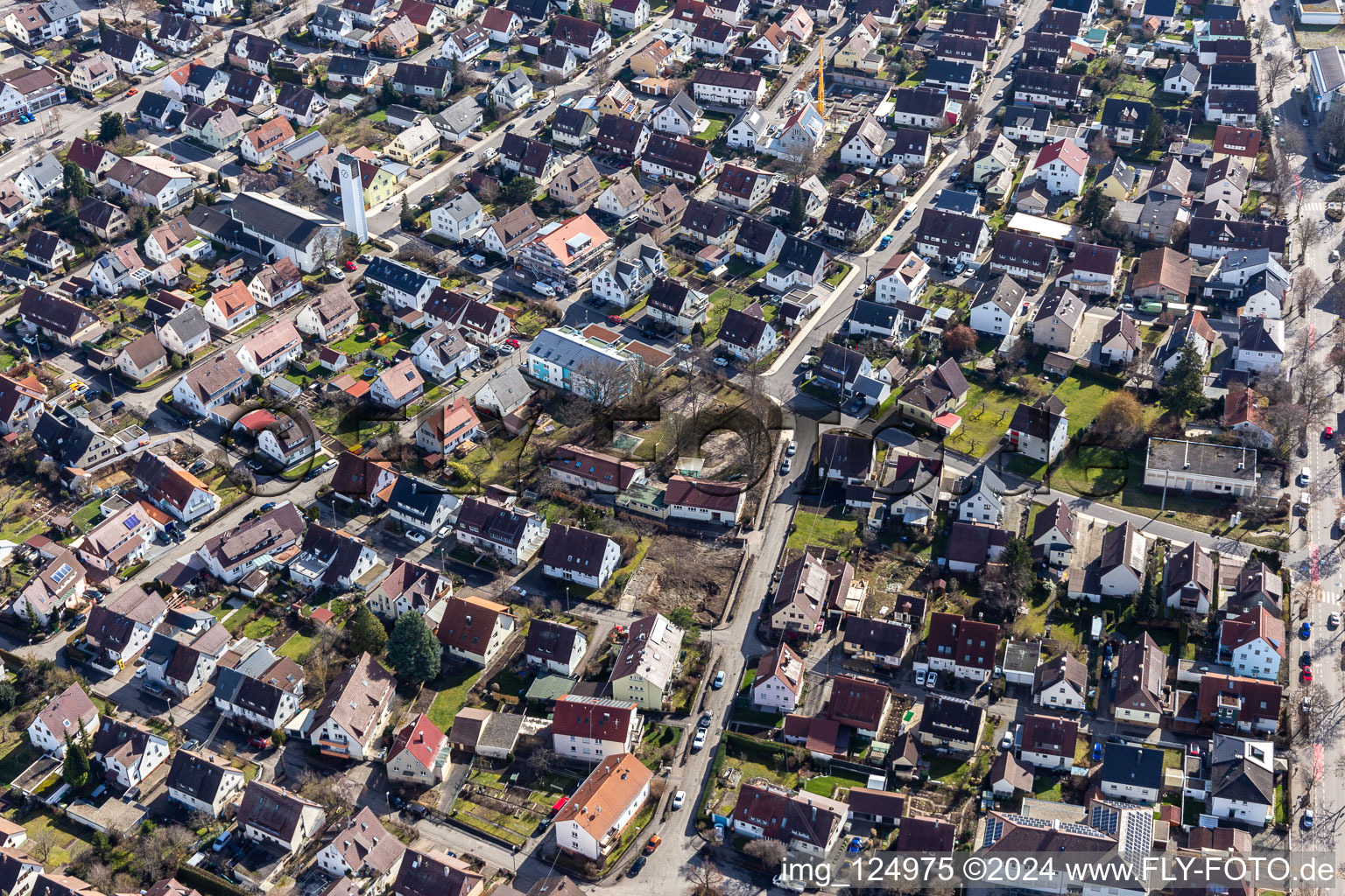 Renningen in the state Baden-Wuerttemberg, Germany from the drone perspective