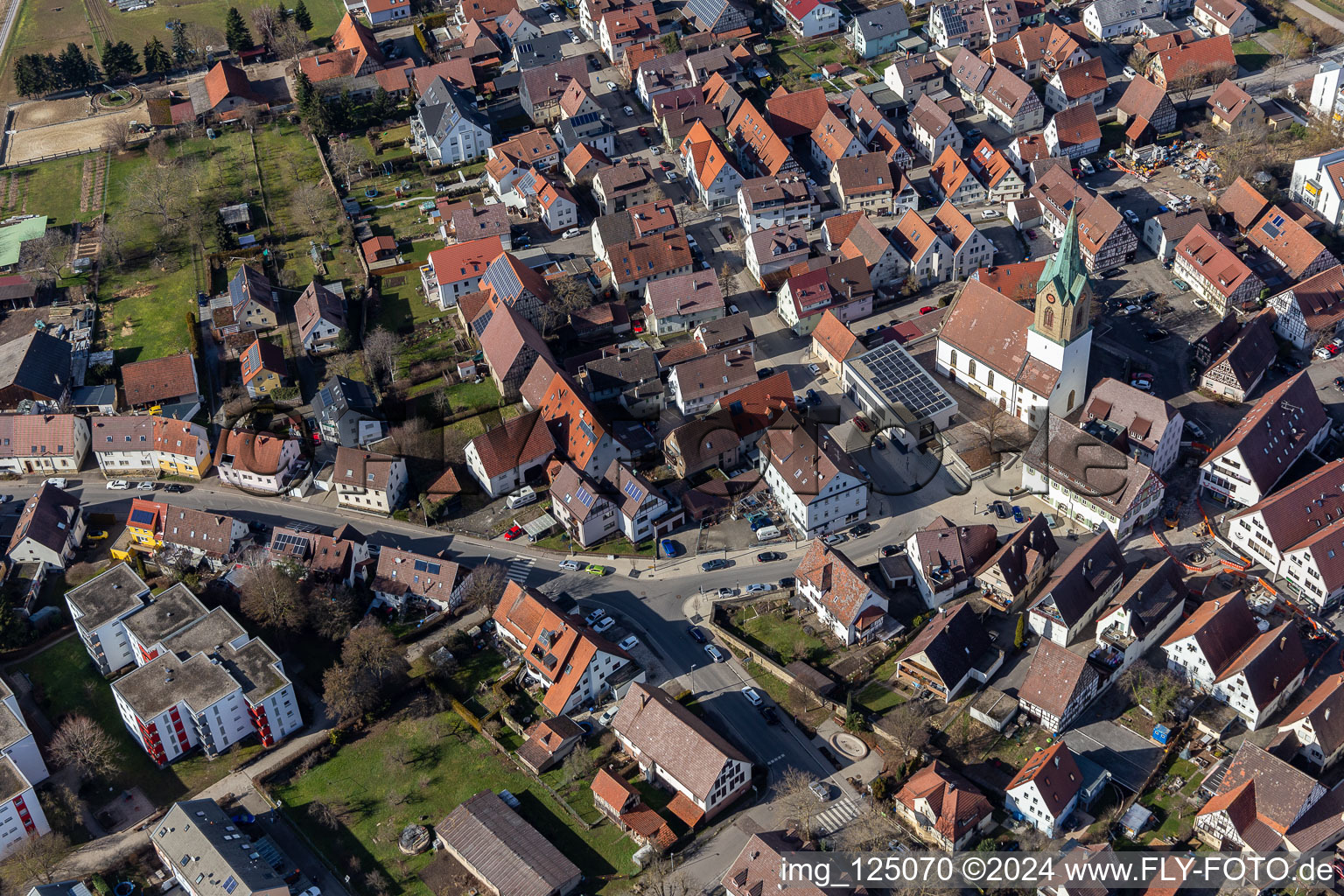 Renningen in the state Baden-Wuerttemberg, Germany out of the air