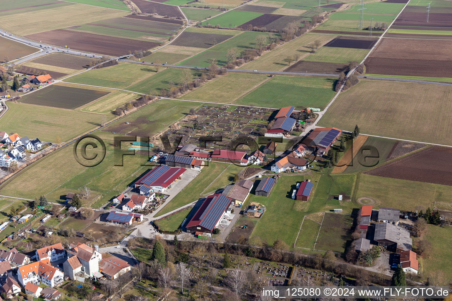 Renningen in the state Baden-Wuerttemberg, Germany from a drone