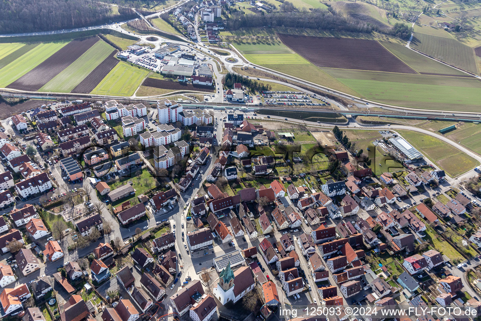 Renningen in the state Baden-Wuerttemberg, Germany out of the air