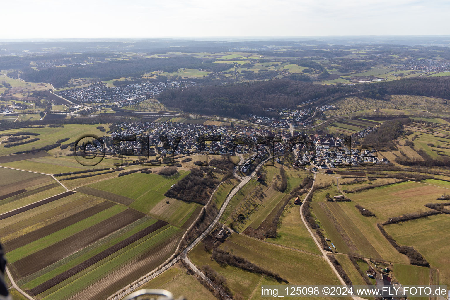 District Schafhausen in Weil der Stadt in the state Baden-Wuerttemberg, Germany from above