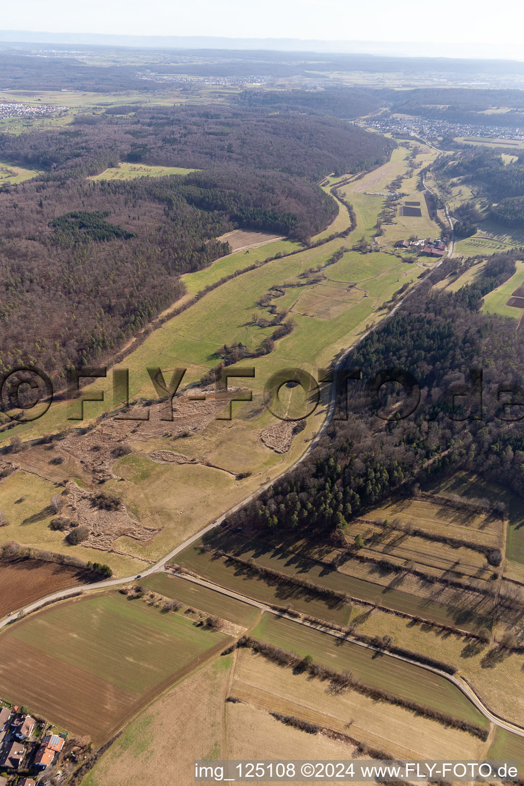 Würm Valley in the district Lehenweiler in Aidlingen in the state Baden-Wuerttemberg, Germany