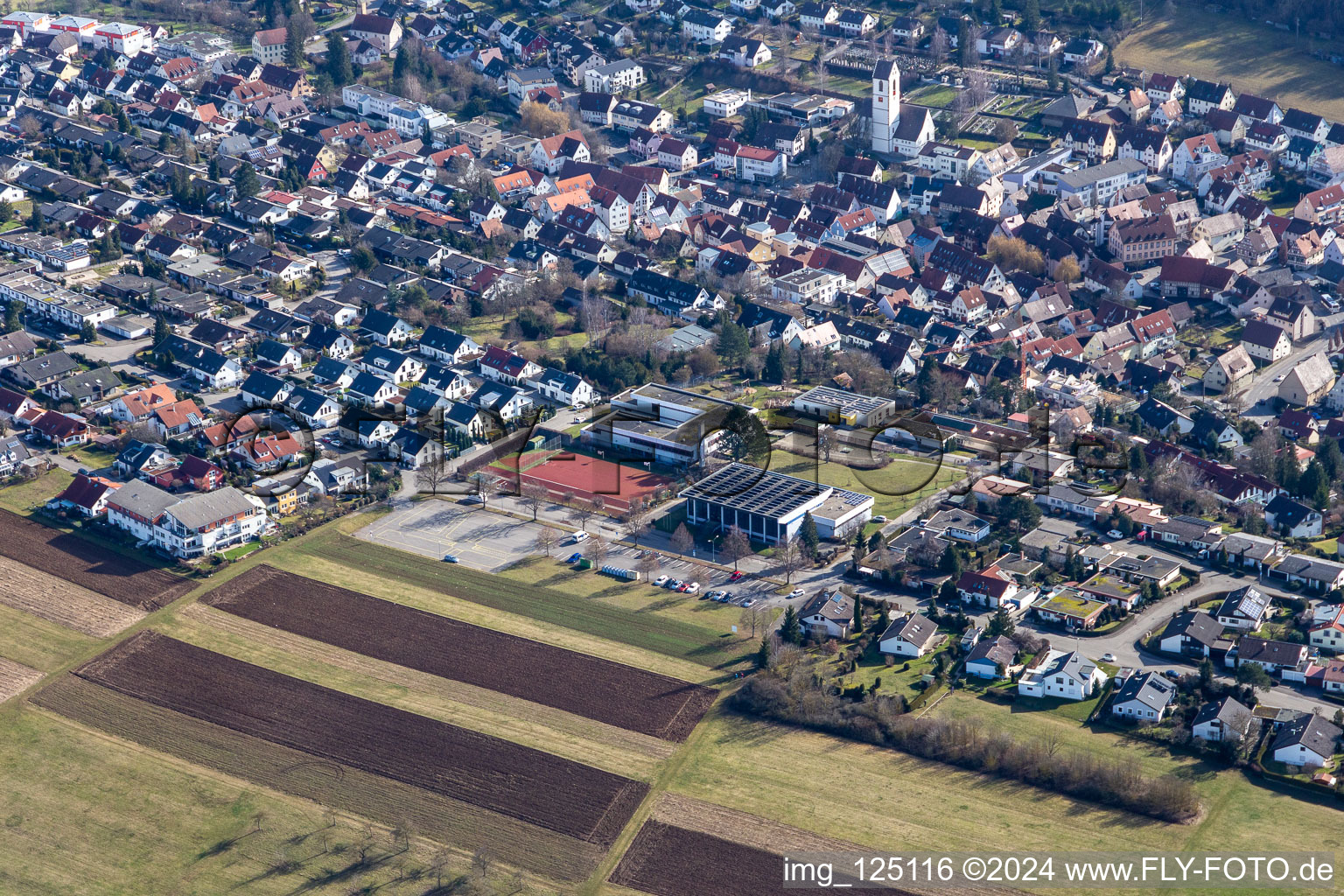 Aidlingen in the state Baden-Wuerttemberg, Germany out of the air