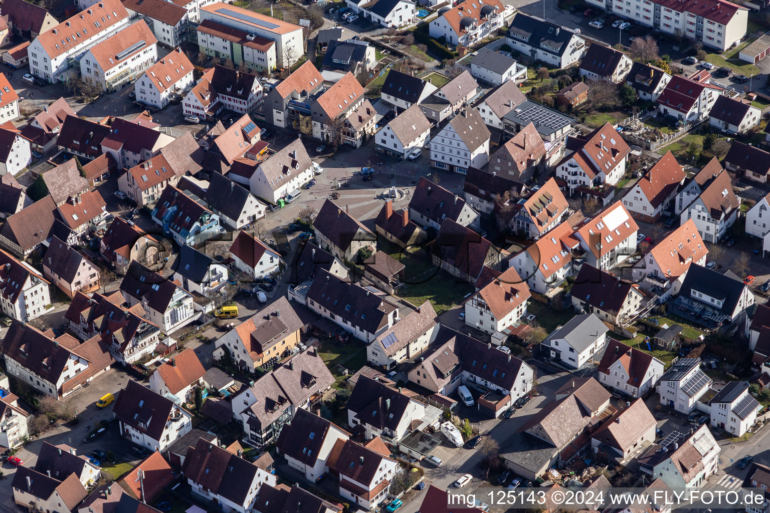 Marketplace in Gärtringen in the state Baden-Wuerttemberg, Germany