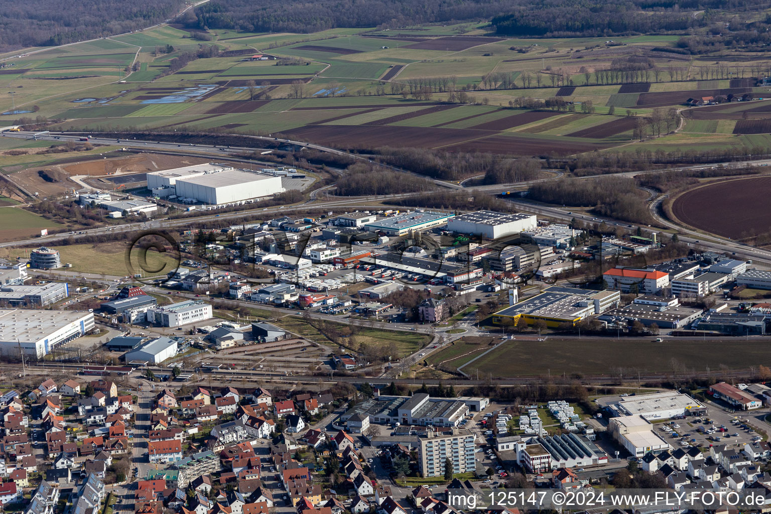 Gärtringen in the state Baden-Wuerttemberg, Germany out of the air