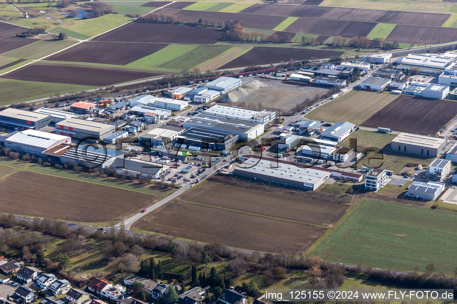 Commercial area Nufringen in Nufringen in the state Baden-Wuerttemberg, Germany