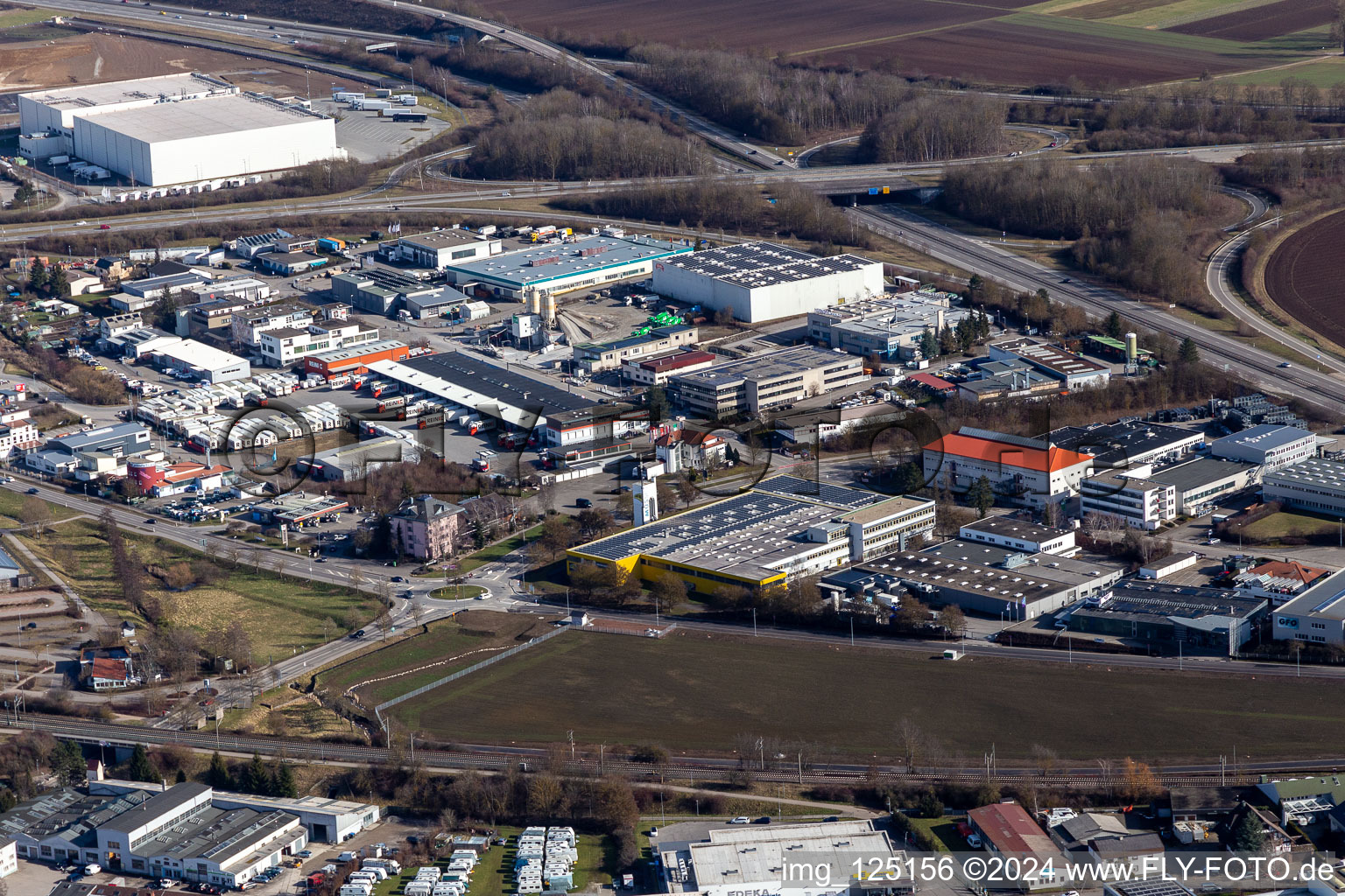 Industrial area in Gärtringen in the state Baden-Wuerttemberg, Germany