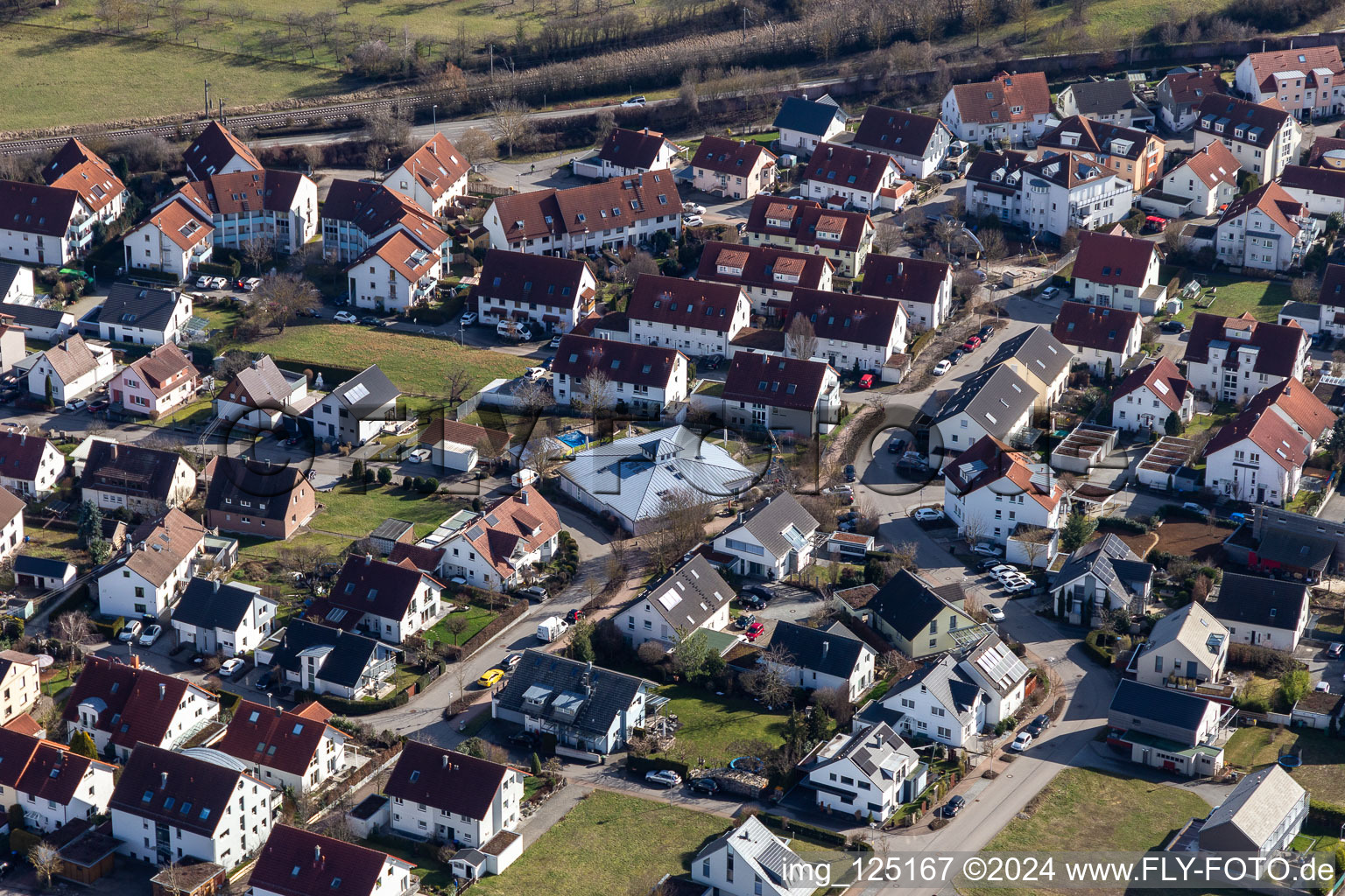 Zeppelinstr in Nufringen in the state Baden-Wuerttemberg, Germany