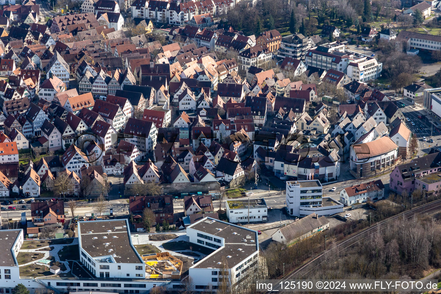 Seeländerplatz in Herrenberg in the state Baden-Wuerttemberg, Germany