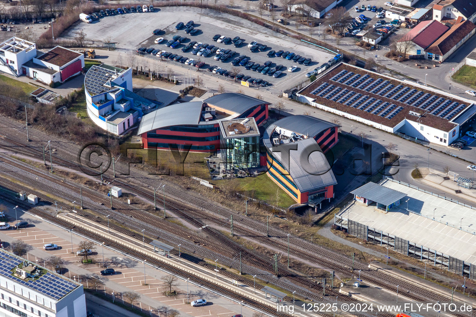 Aerial view of Roman Klis Design in Herrenberg in the state Baden-Wuerttemberg, Germany