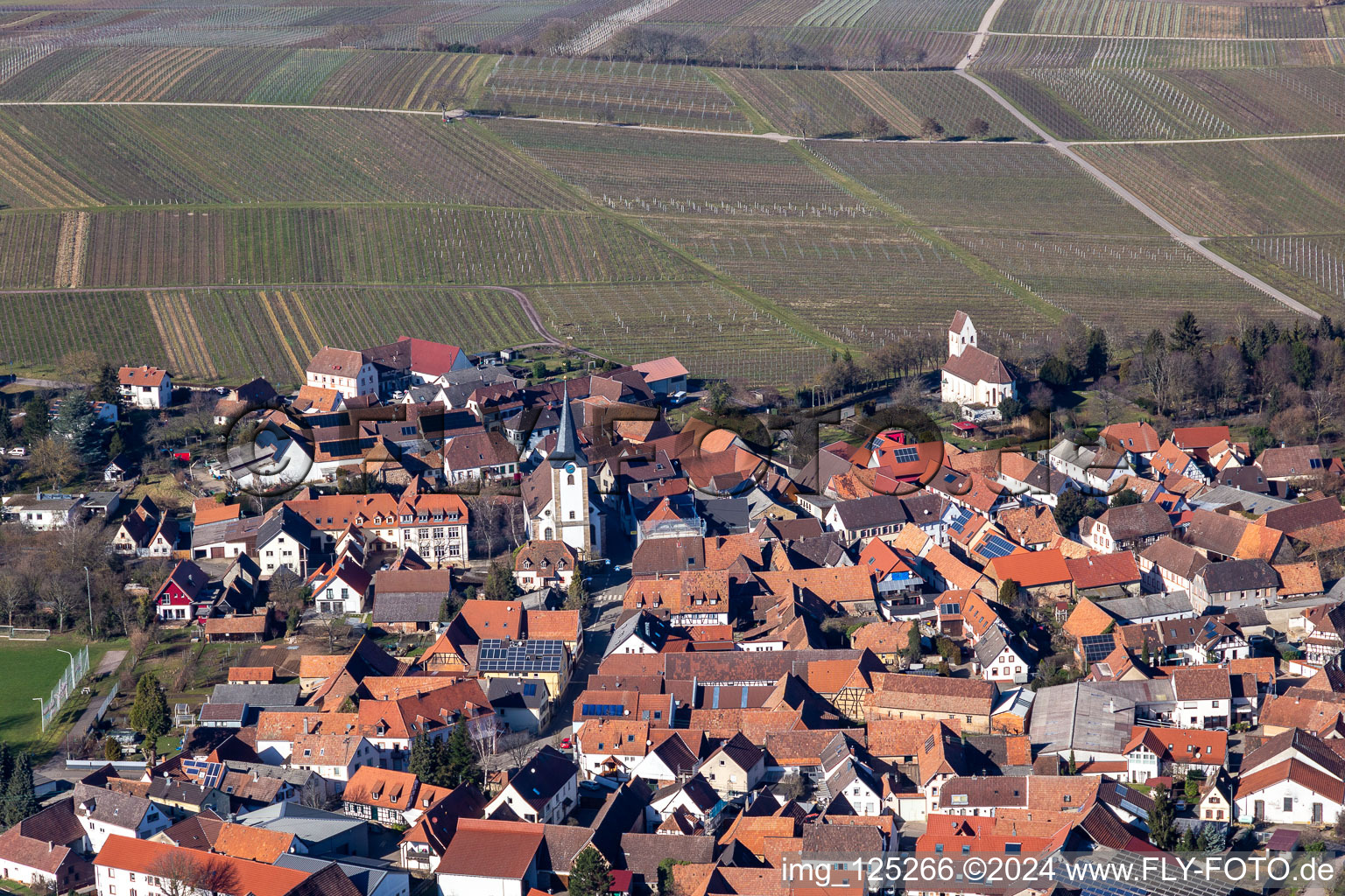 Protestant church in the district Wollmesheim in Landau in der Pfalz in the state Rhineland-Palatinate, Germany