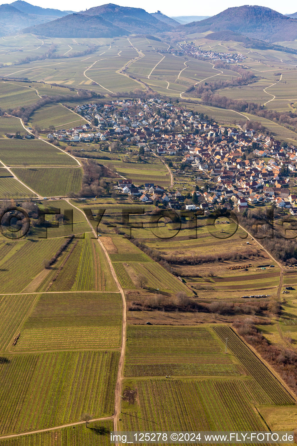 District Arzheim in Landau in der Pfalz in the state Rhineland-Palatinate, Germany viewn from the air