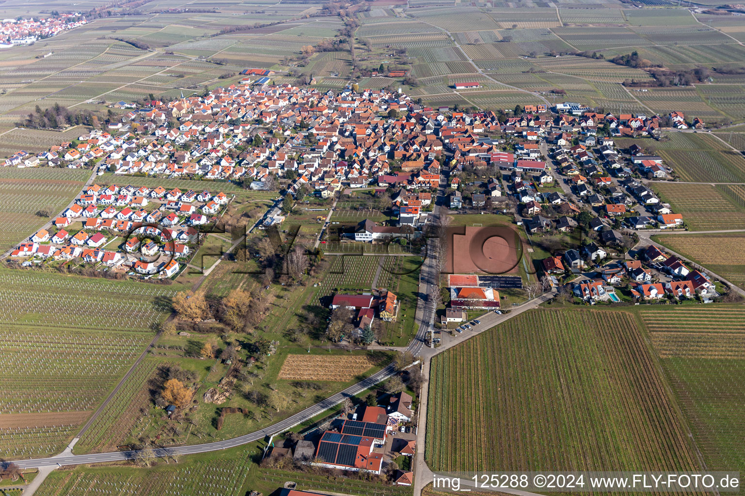 District Nußdorf in Landau in der Pfalz in the state Rhineland-Palatinate, Germany out of the air