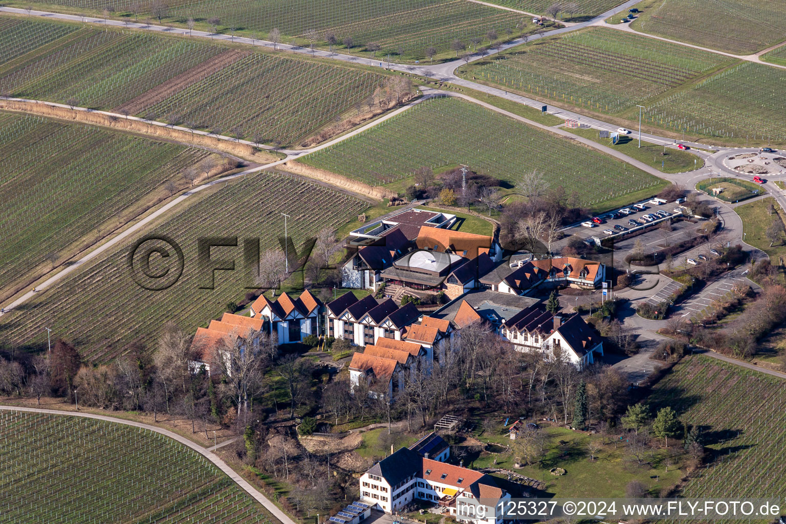 Aerial view of BG RCI in Maikammer in the state Rhineland-Palatinate, Germany