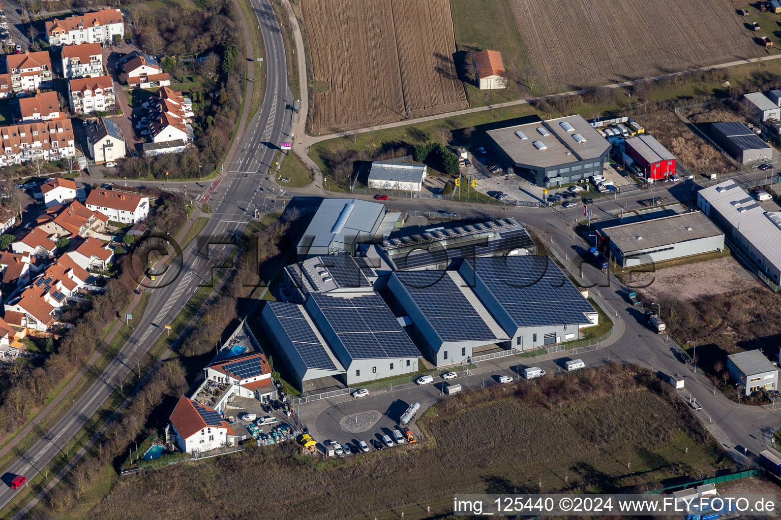 Building of the shopping center of Adolf Wuerth GmbH in Maudach in the state Rhineland-Palatinate, Germany