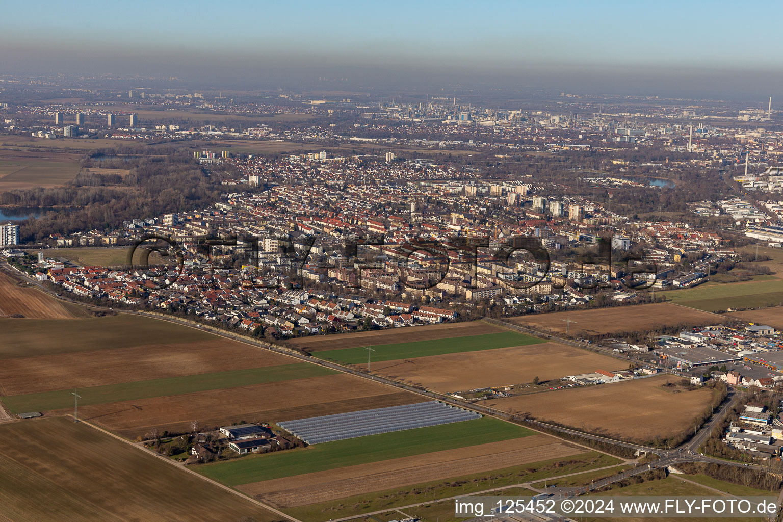 Cityscape of the district "Gartenstadt" in Ludwigshafen am Rhein in the state Rhineland-Palatinate, Germany