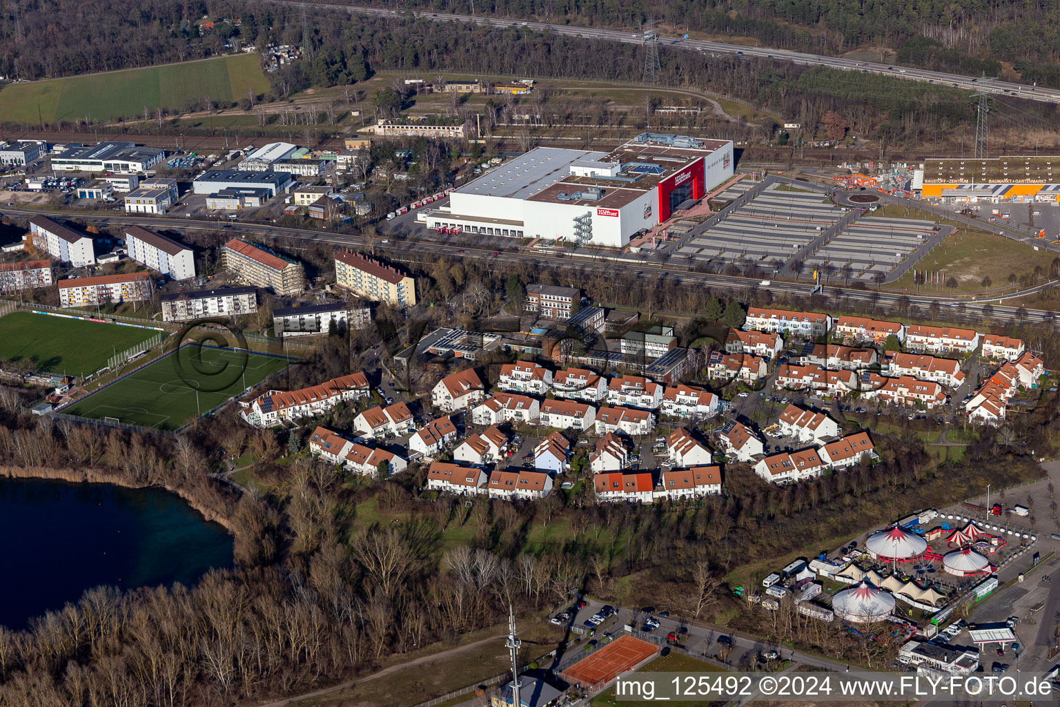 Furniture Höffner in the district Rheinau in Mannheim in the state Baden-Wuerttemberg, Germany