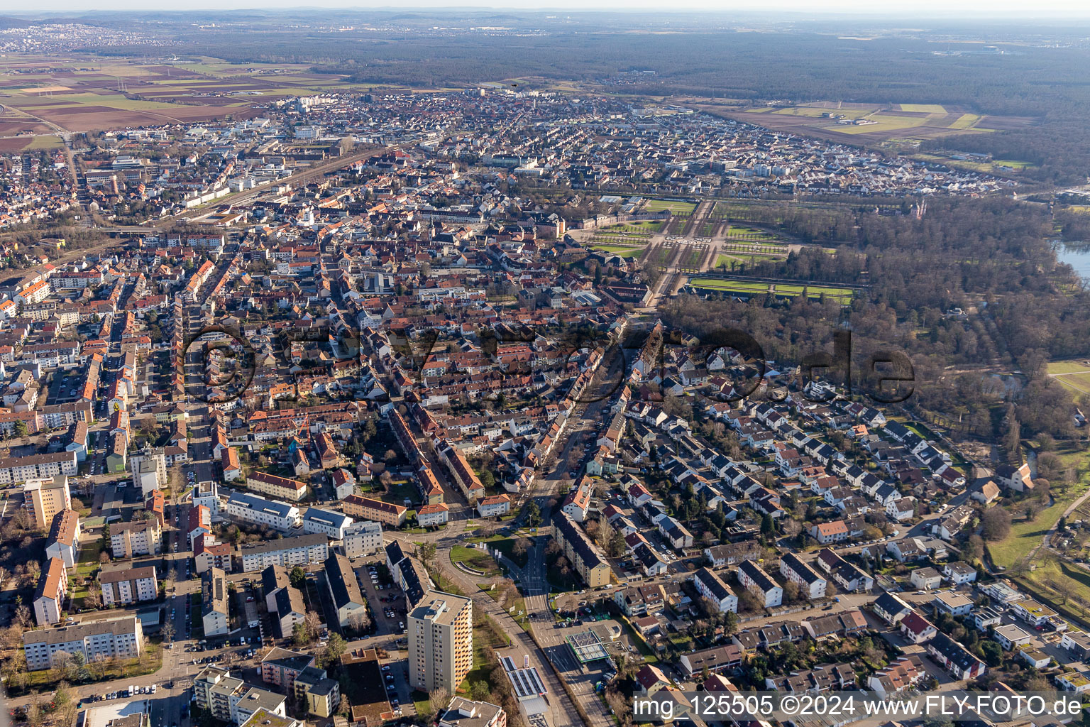 Lindenstrasse in Schwetzingen in the state Baden-Wuerttemberg, Germany