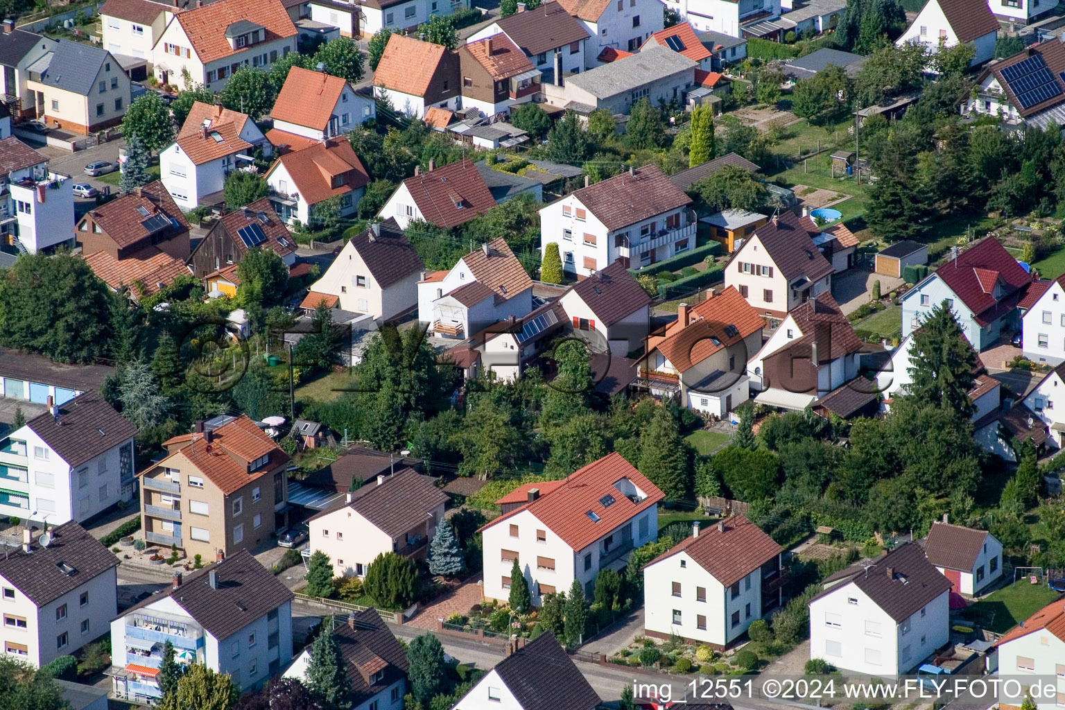 Kandel in the state Rhineland-Palatinate, Germany viewn from the air