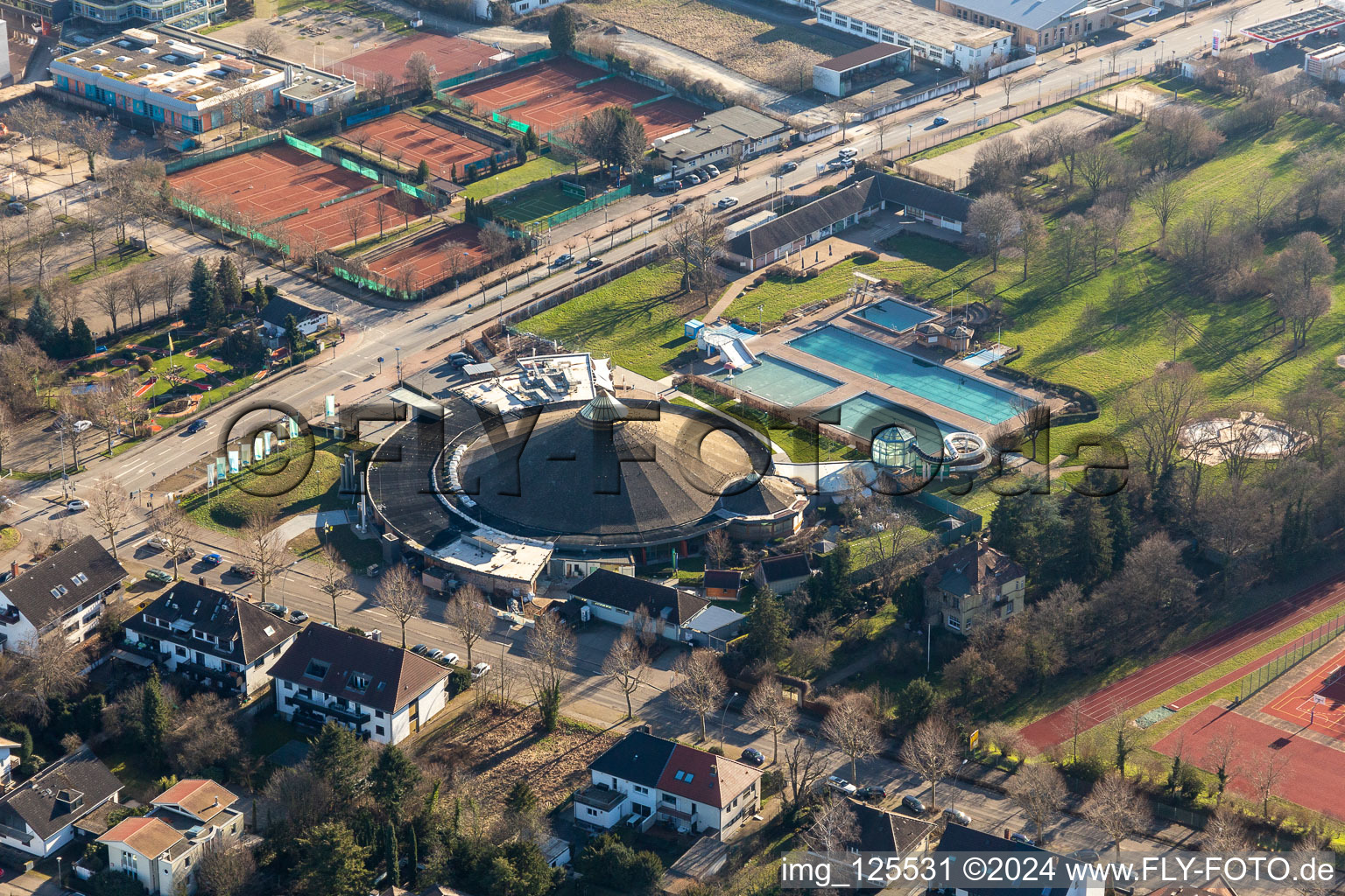 Bellamar water park in Schwetzingen in the state Baden-Wuerttemberg, Germany