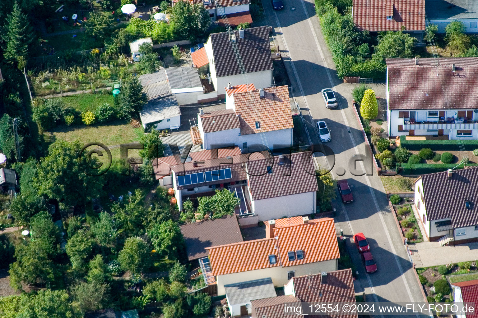 Kandel in the state Rhineland-Palatinate, Germany from the drone perspective