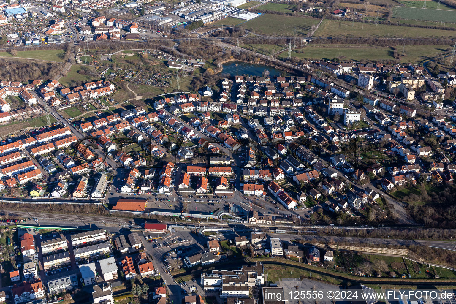 St. Ilgen/Sandhause train station in Sankt Ilgen in the state Baden-Wuerttemberg, Germany