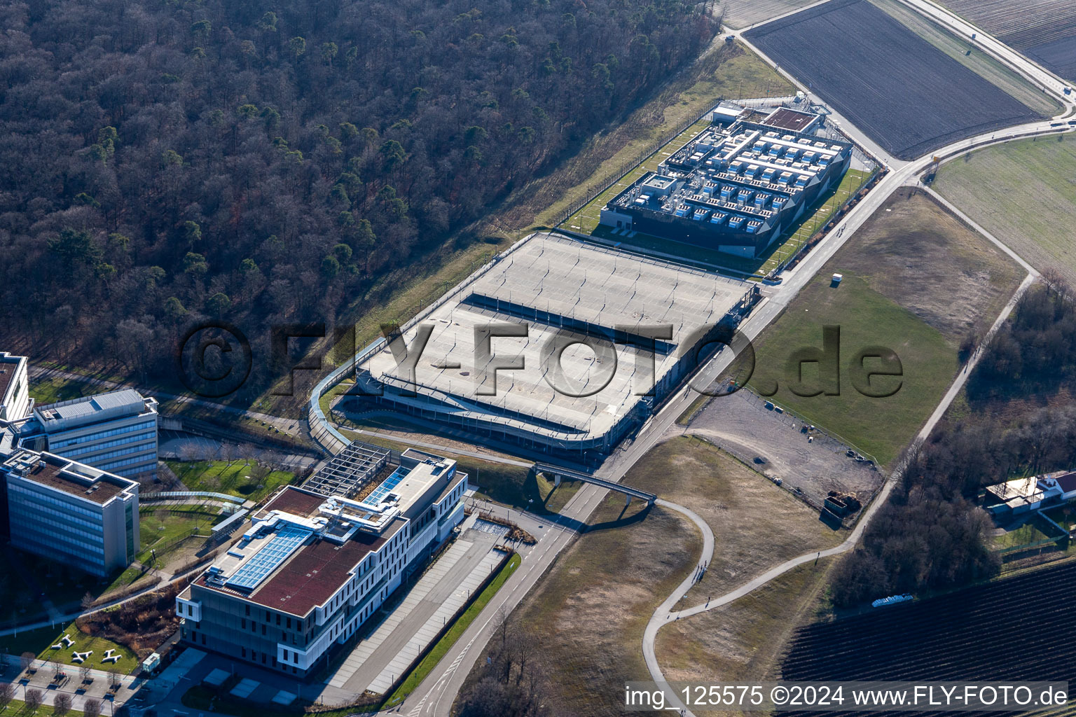 Parking deck on the building of the car park of SAP Deutschland SE & Co. KG in Walldorf in the state Baden-Wuerttemberg, Germany