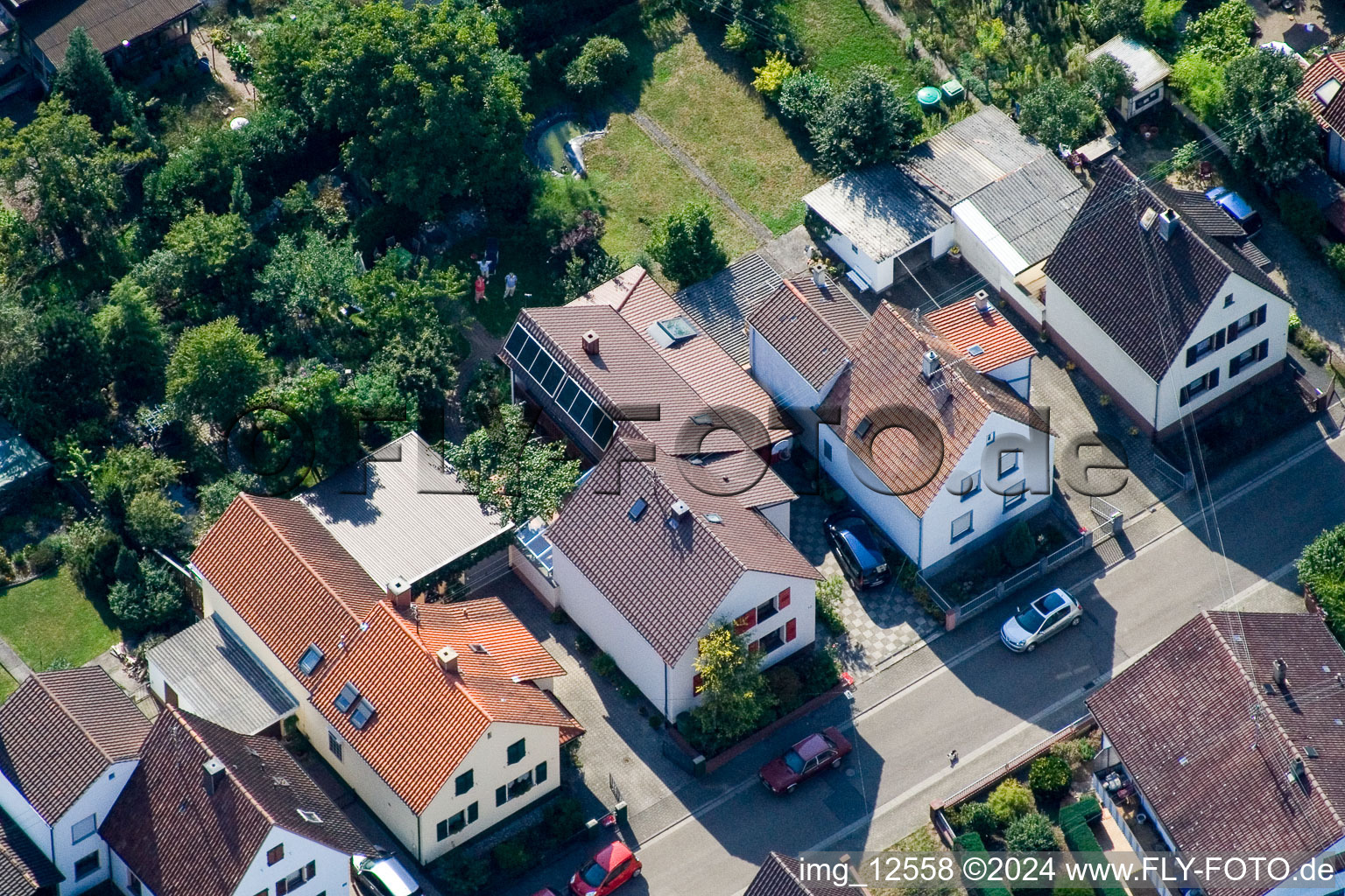 Our house and garden in Waldstr in Kandel in the state Rhineland-Palatinate, Germany