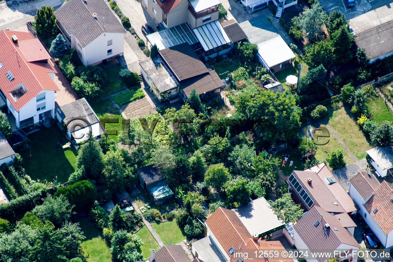 Aerial view of Kandel in the state Rhineland-Palatinate, Germany