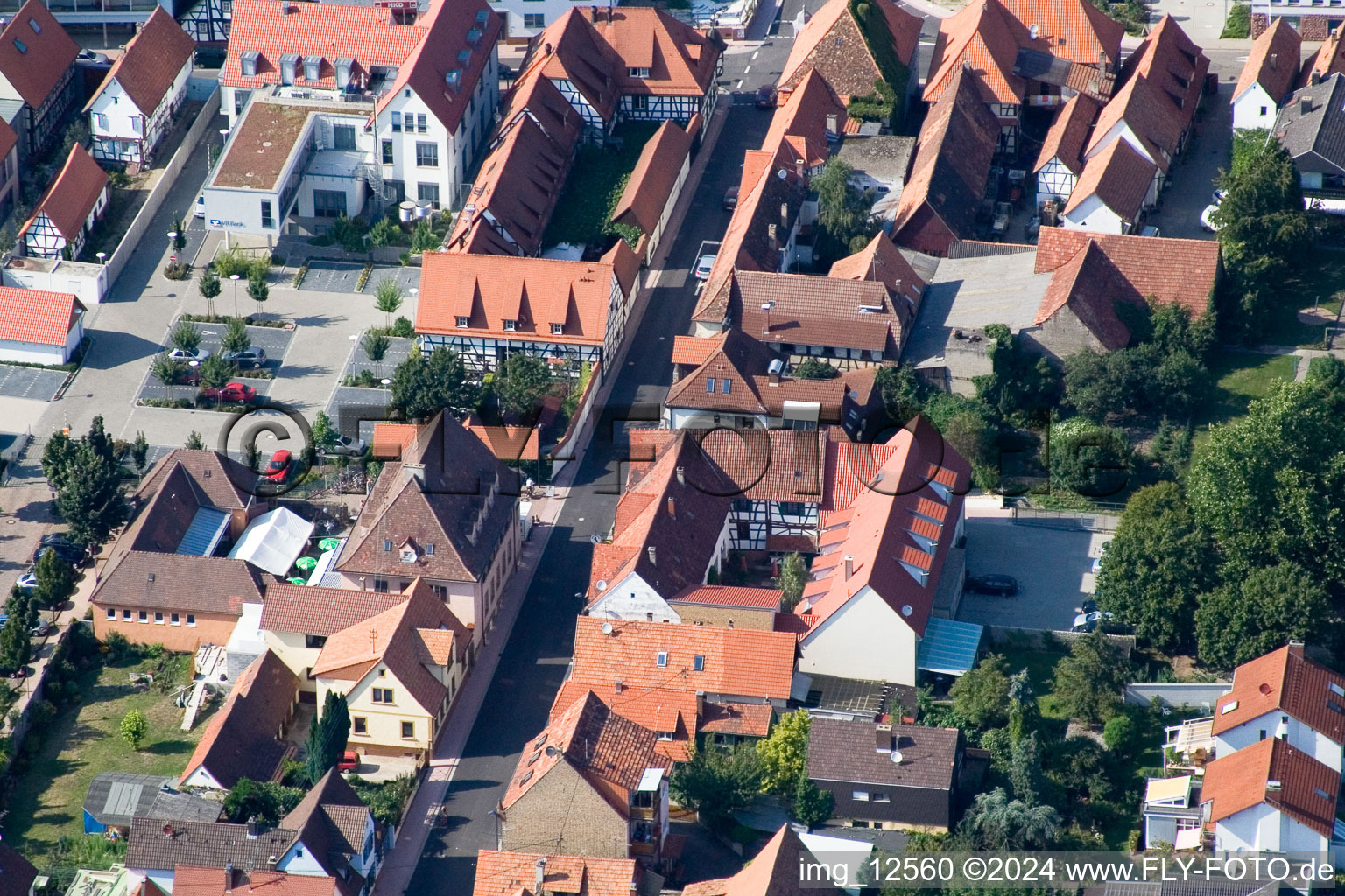 Aerial photograpy of Kandel in the state Rhineland-Palatinate, Germany