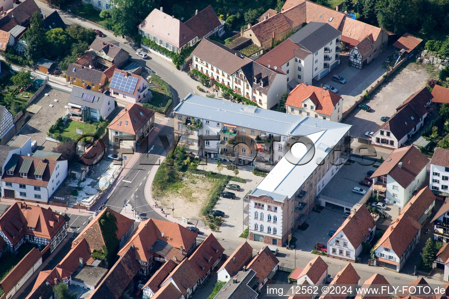 Kandel in the state Rhineland-Palatinate, Germany from above