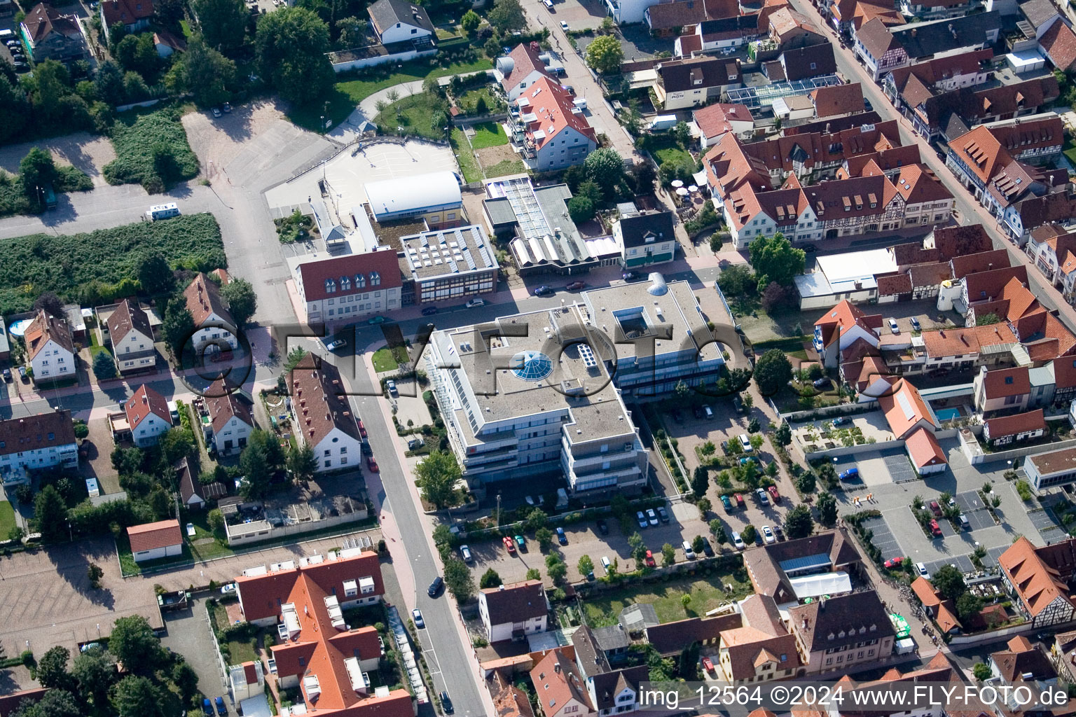 Kandel in the state Rhineland-Palatinate, Germany seen from above