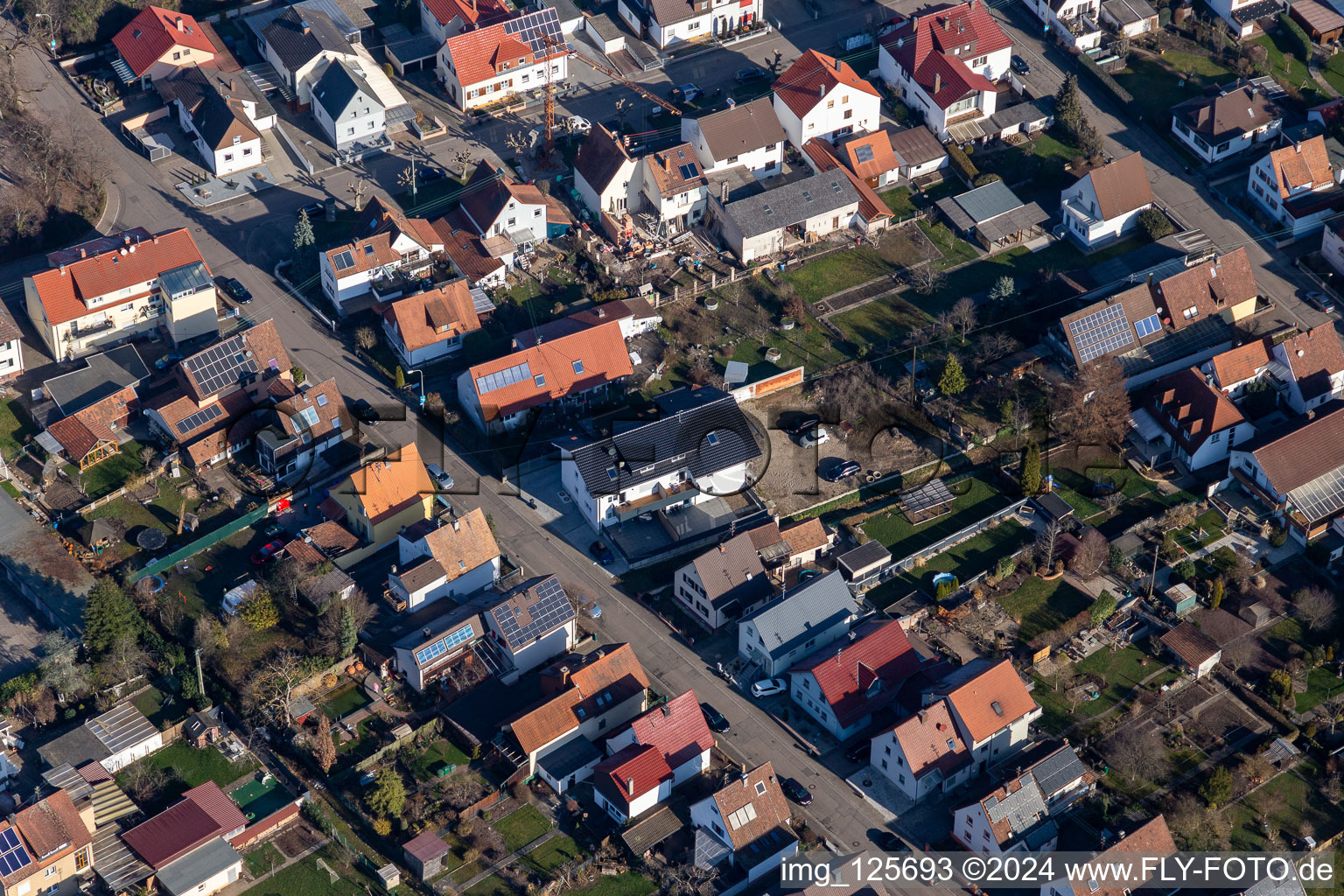 Kandel in the state Rhineland-Palatinate, Germany viewn from the air